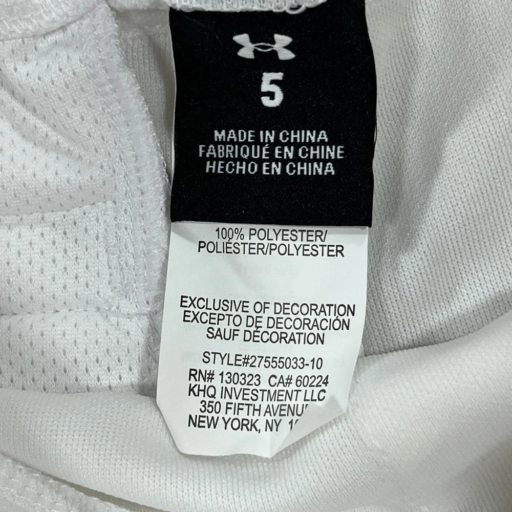 Under Armour Baseball Pants Boys 5 White 27555033-10 T-Ball Athletic Uniform